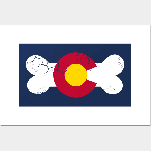 Colorado Flag Dog Bone Wall Art by E